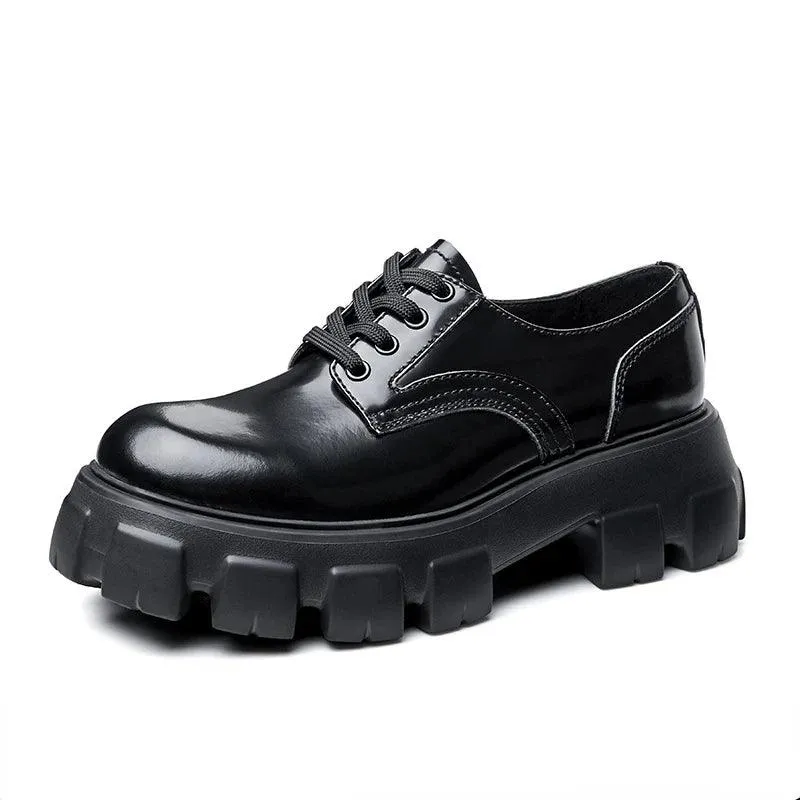 Handmade Men's Casual Shoes XCS403: Black Leather Dress Shoes