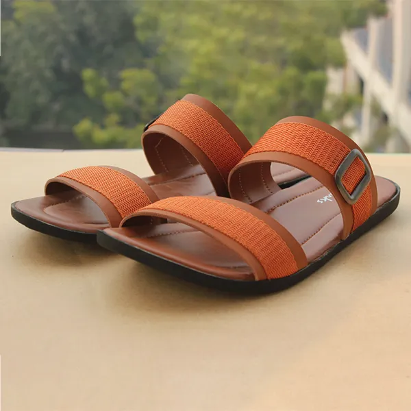 Orange Slippers for men