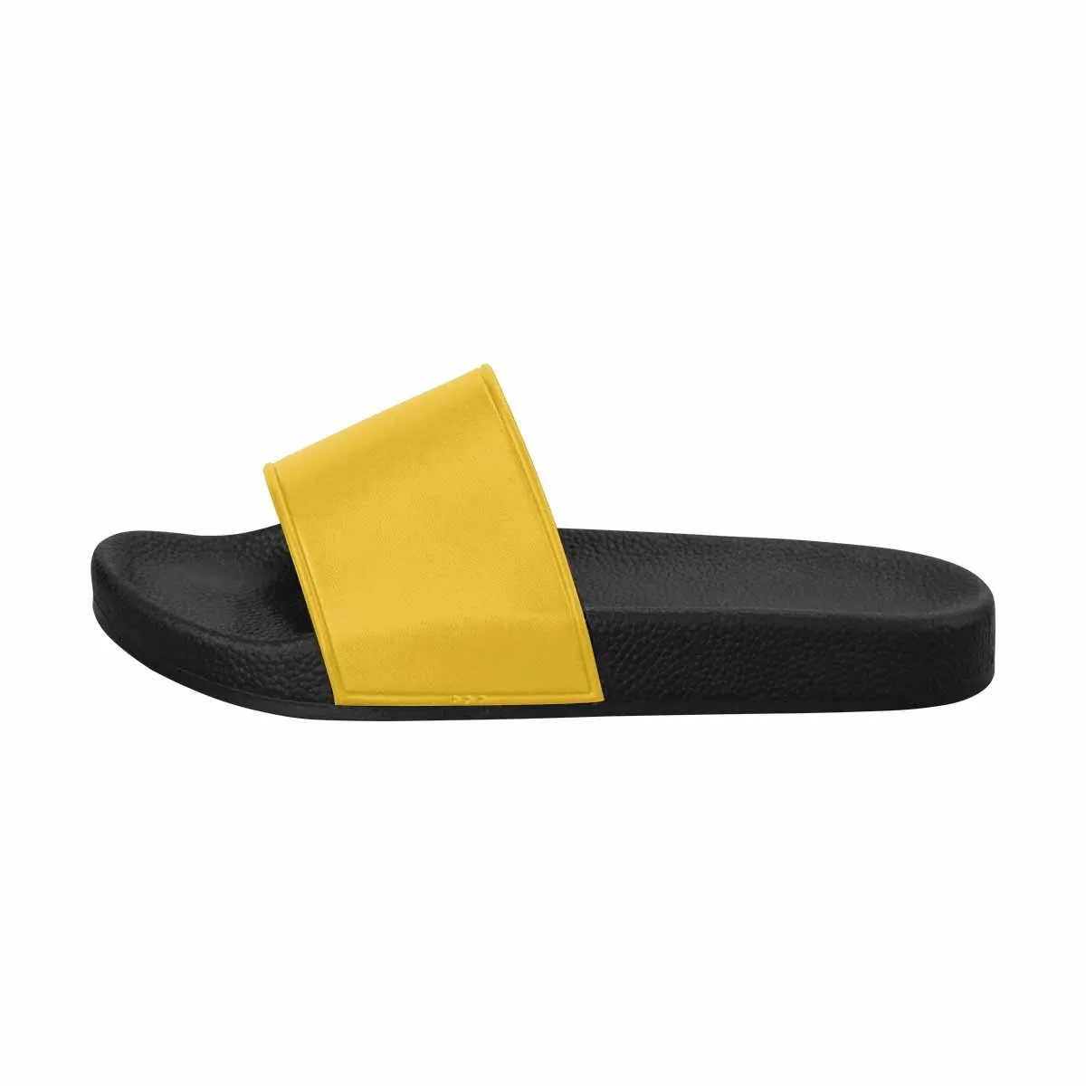 Uniquely You Mens Slide Sandals /   Freesia Yellow Flip-Flops