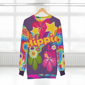 Purple Hippie Love Unisex Sweatshirt