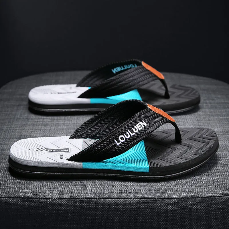 INSTOCK - Men's flip-flops new outer wear for home use.