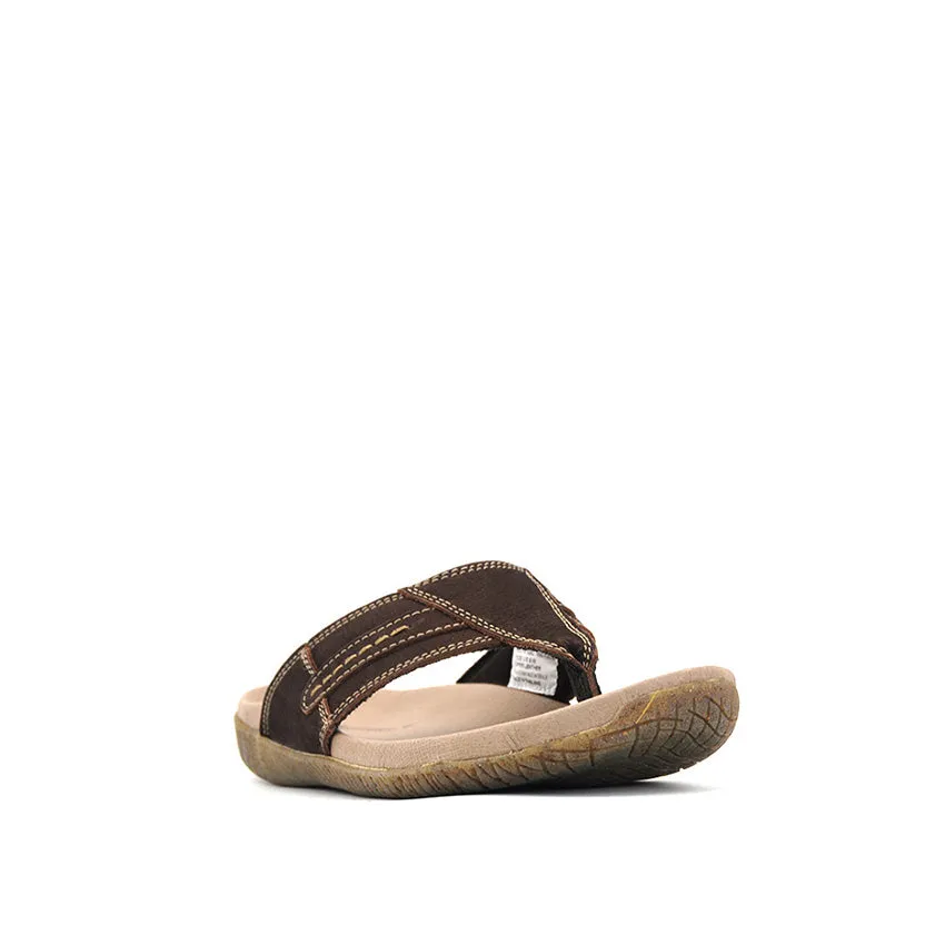 Ynigo Thong Men's Sandals - Brown Nubuck