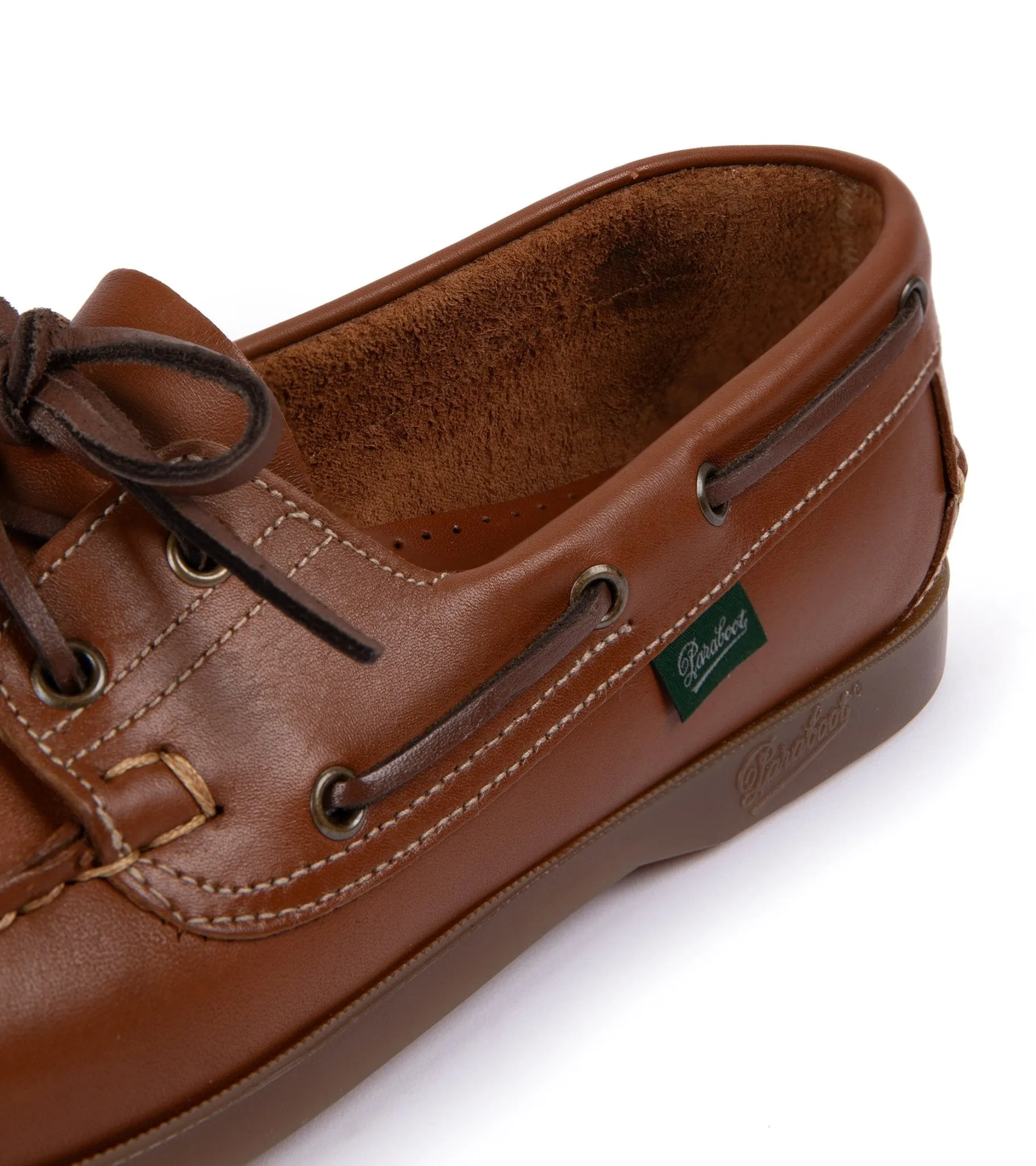 Paraboot Barth Leather Boat Shoe: Whiskey