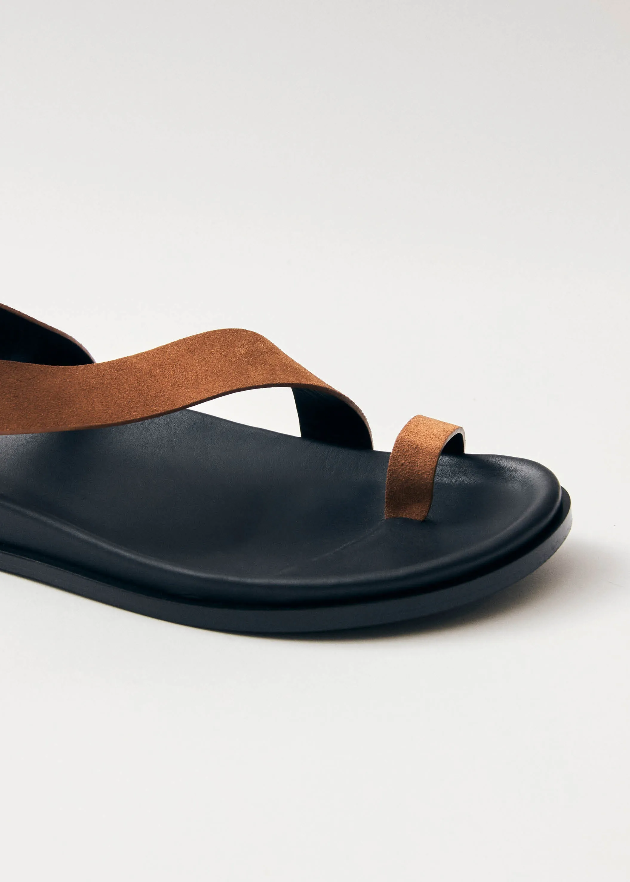 Myles Suede Brown Leather Sandals