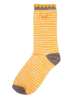 Simply Southern Personality Crew Socks With A Striped Print- Express Yourself with Style and Comfort