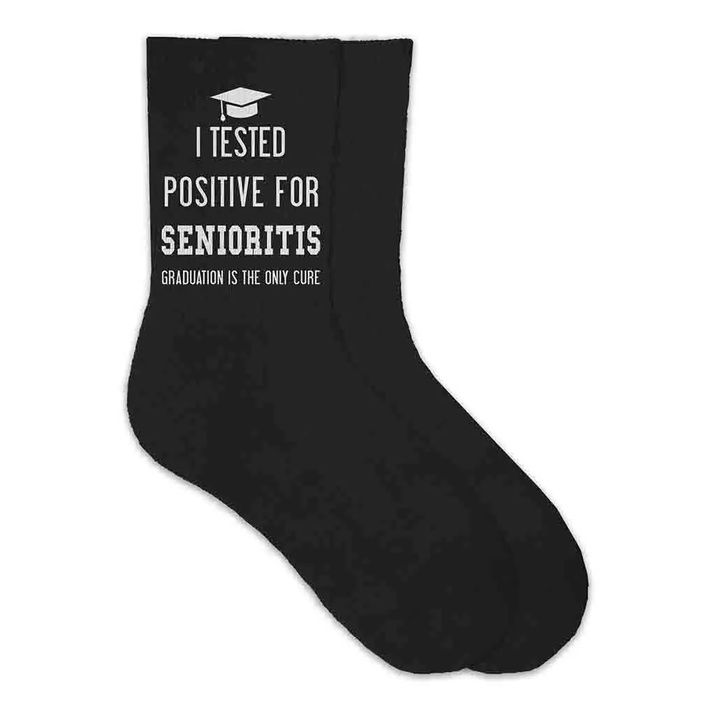 2024 Senioritis Grad Socks for the Senior Class of 2024