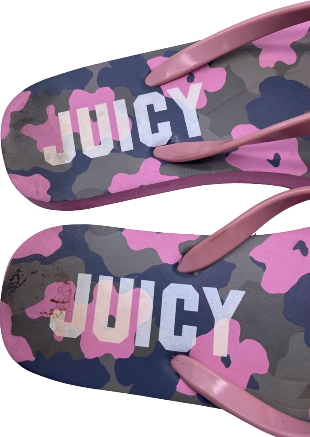 Juicy Couture Pink Camo Flip Flops UK Size 6