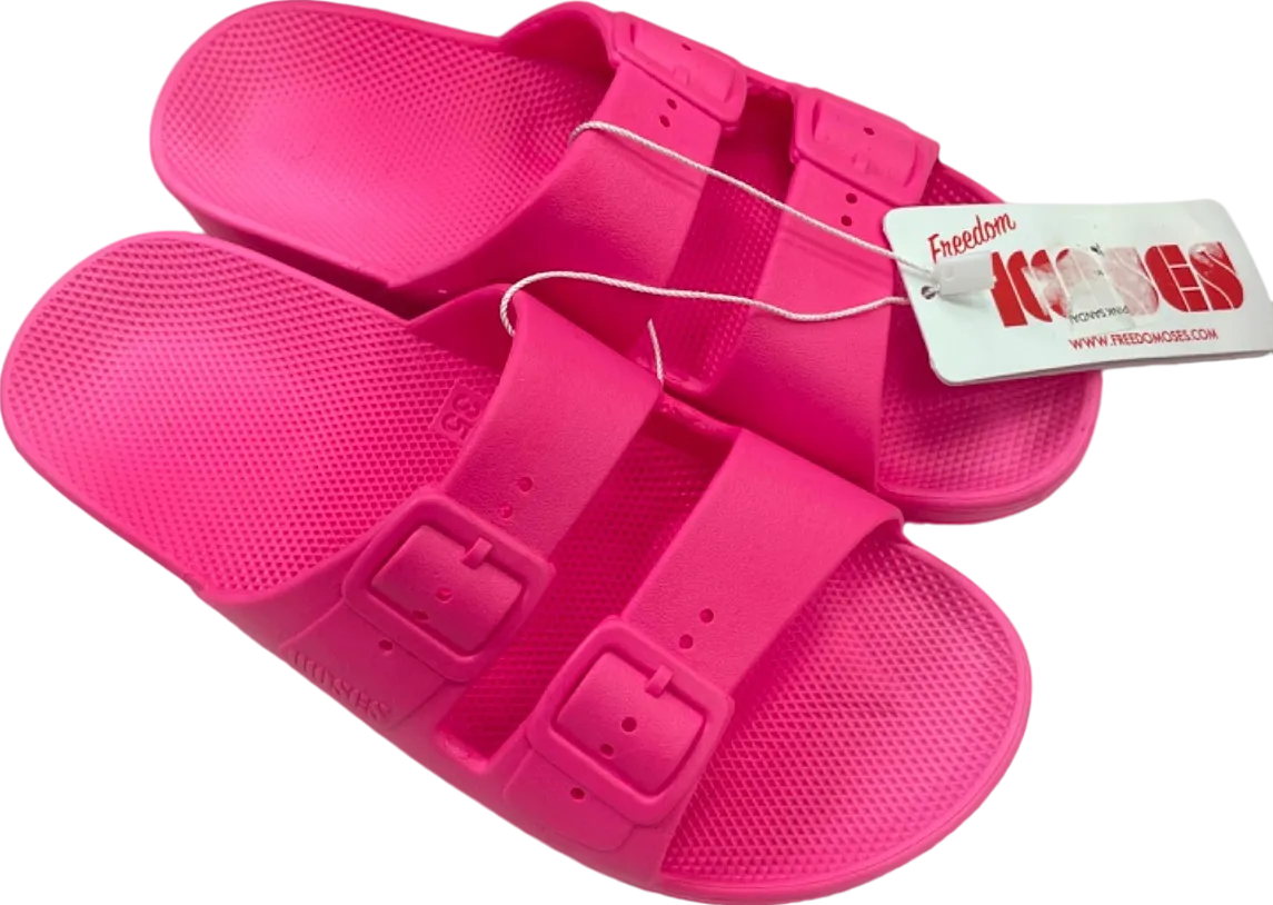 Freedom Moses Pink Bazooka Slide Sandals UK Size 4-5