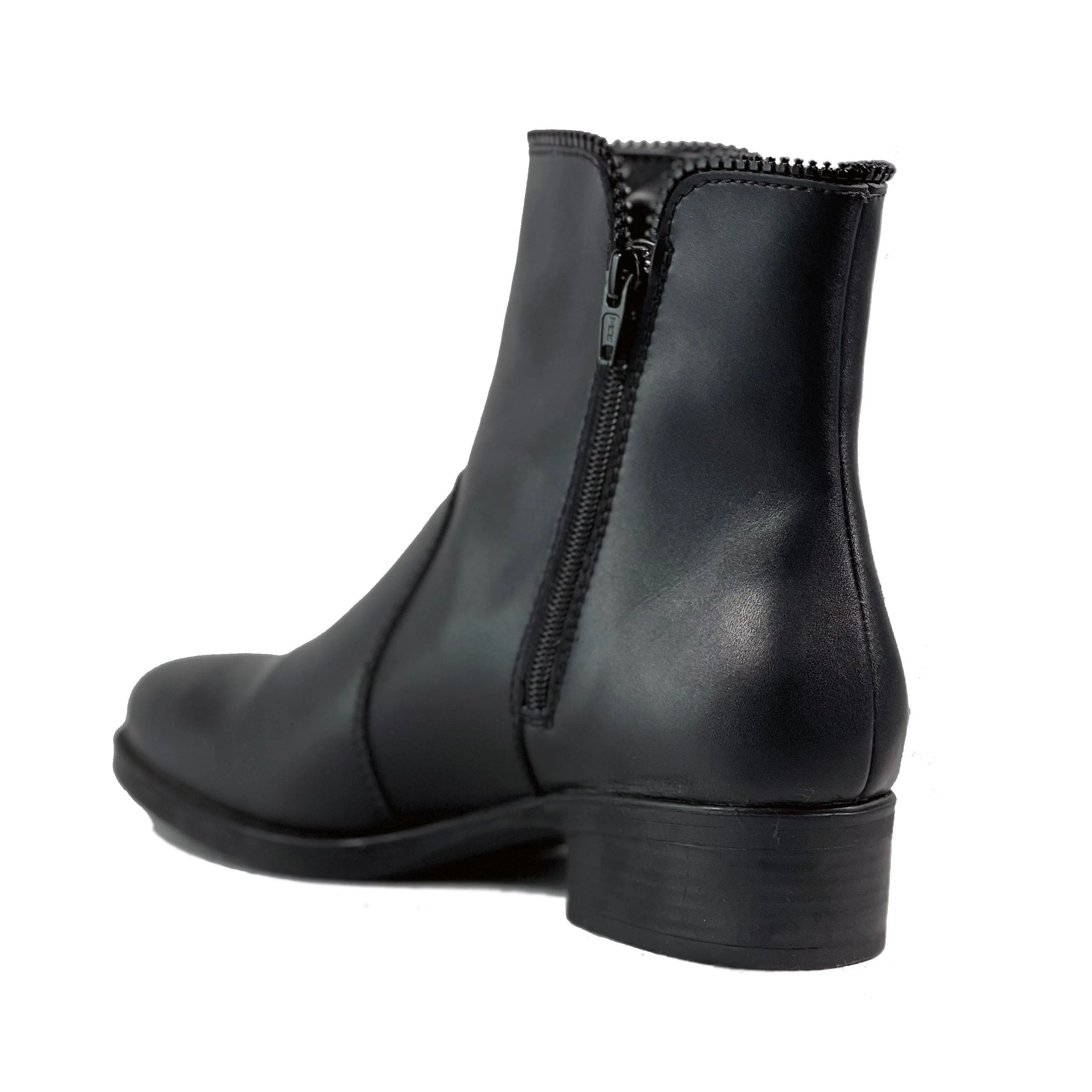 'Amelie' vegan-leather ankle boot by Zette Shoes - black