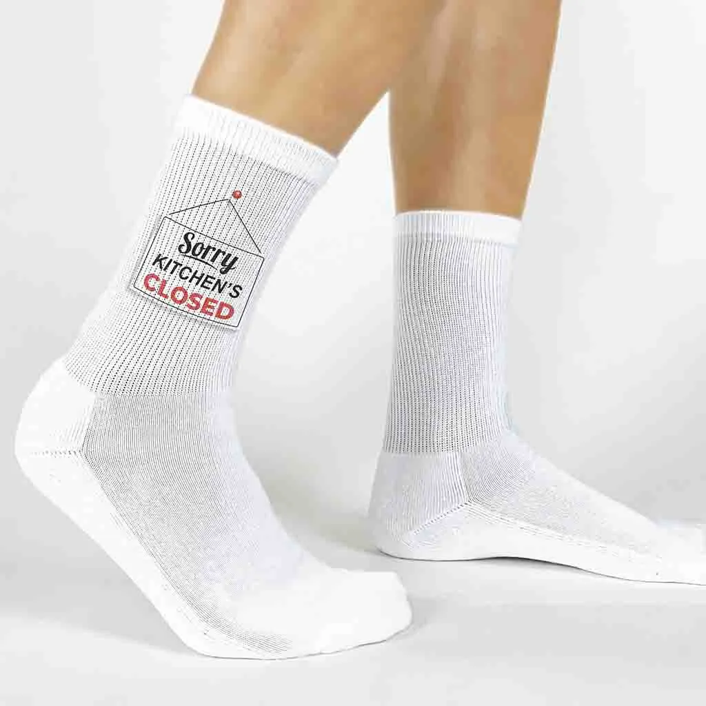 Stay Out of the Kitchen Funny Pickleball Crew Socks