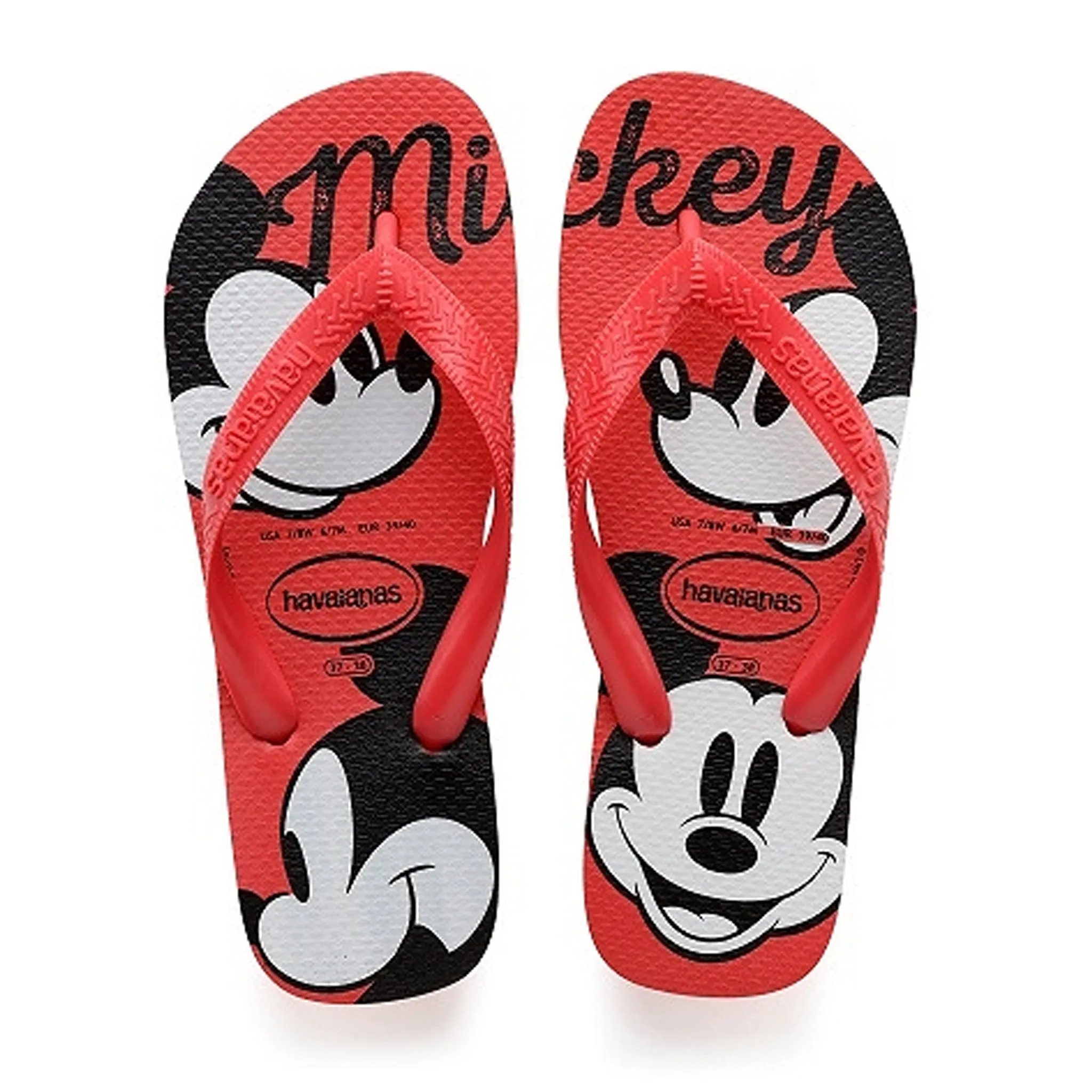 Havaianas Mickey Mouse Womens Red Flip-Flops