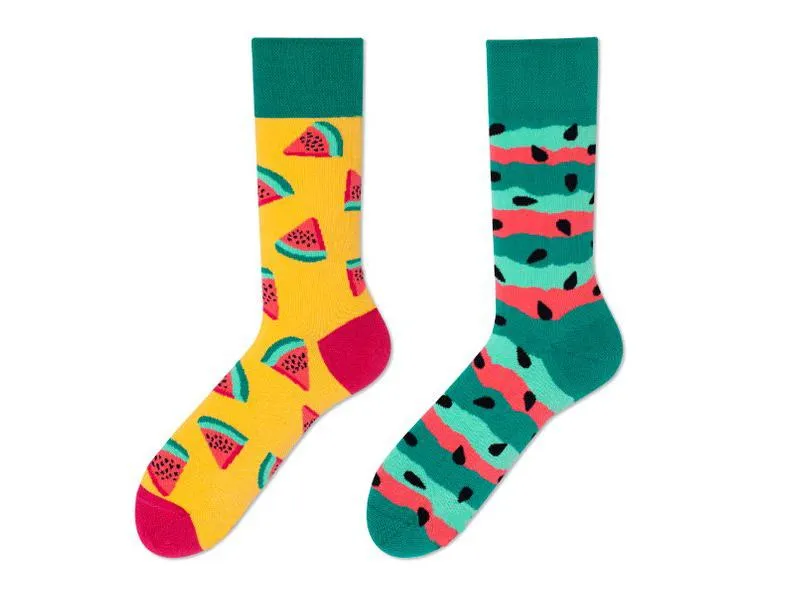 Crew Socks | Mismatched Socks - Watermelon