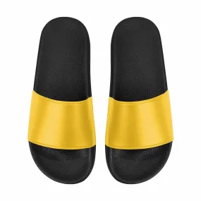 Uniquely You Mens Slide Sandals /   Freesia Yellow Flip-Flops