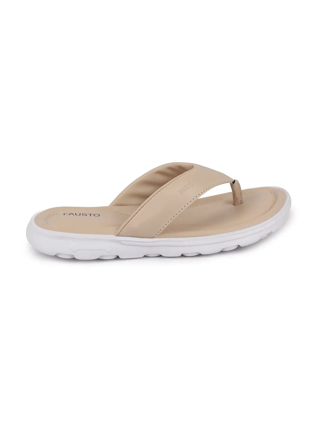 Women Beige Slippers & Flip Flops