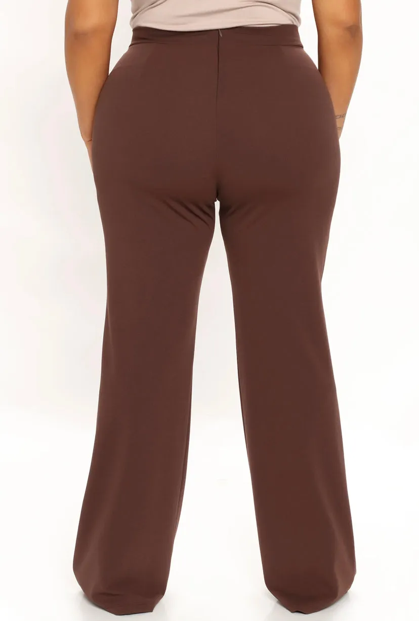 WOMEN PLUS WIDE LEG DRESS PANTS