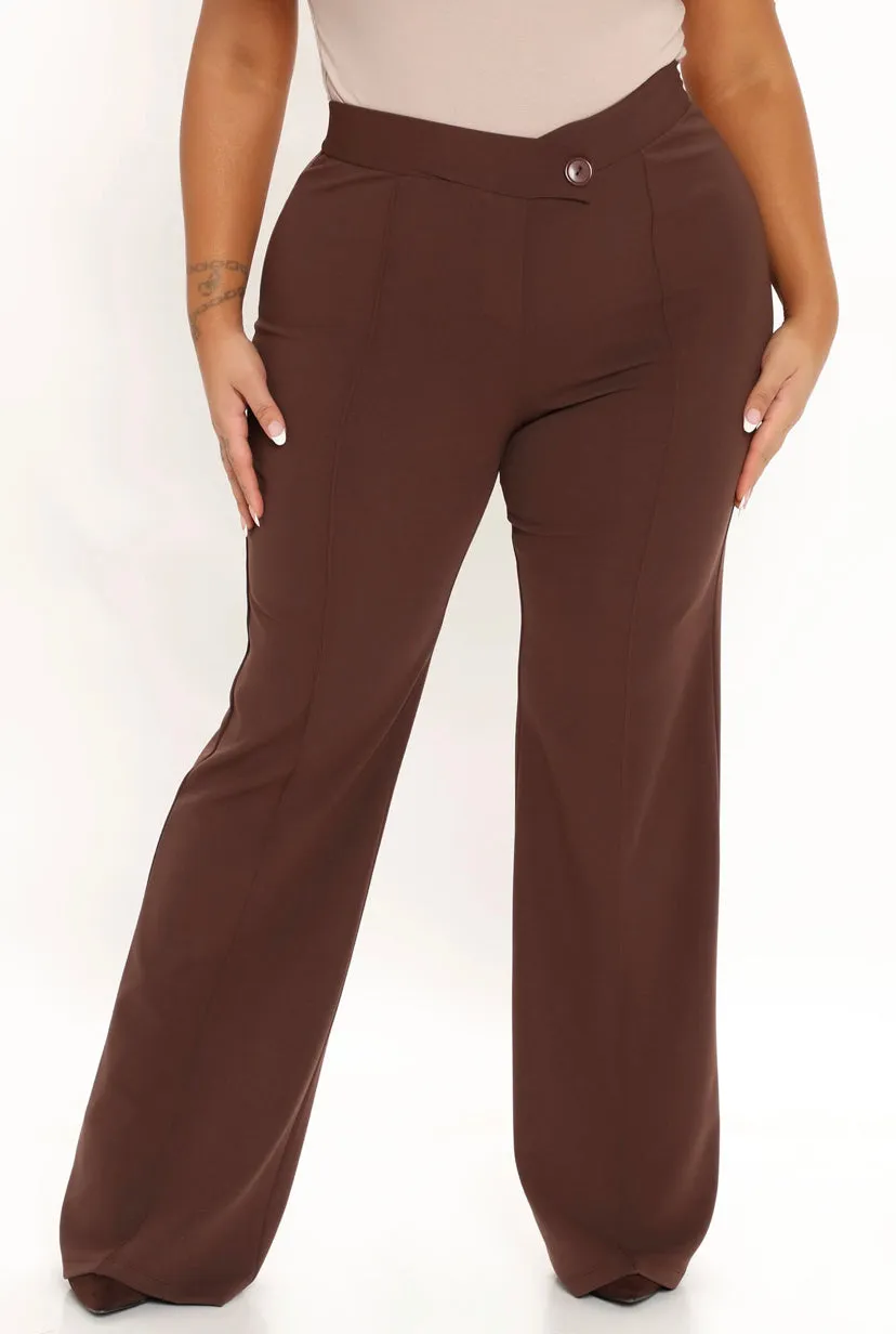 WOMEN PLUS WIDE LEG DRESS PANTS